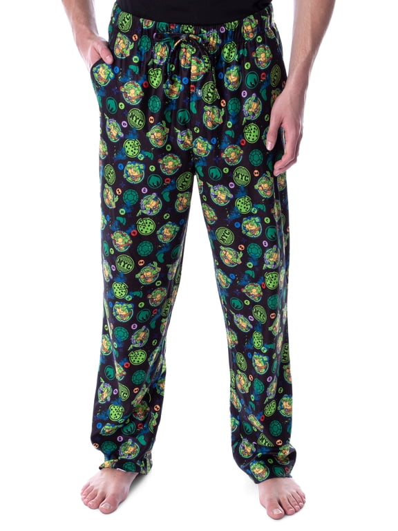 Nickelodeon Men's Teenage Mutant Ninja Turtles TMNT All-Over Character Theme Lounge Pajama Pants