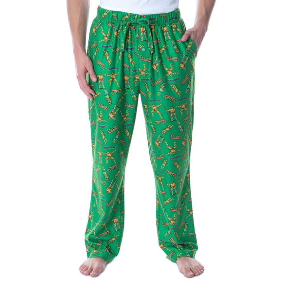Nickelodeon Men's Teenage Mutant Ninja Turtles TMNT Cowabunga! Lounge Sleep Pajama Pants Loungewear Sleepwear