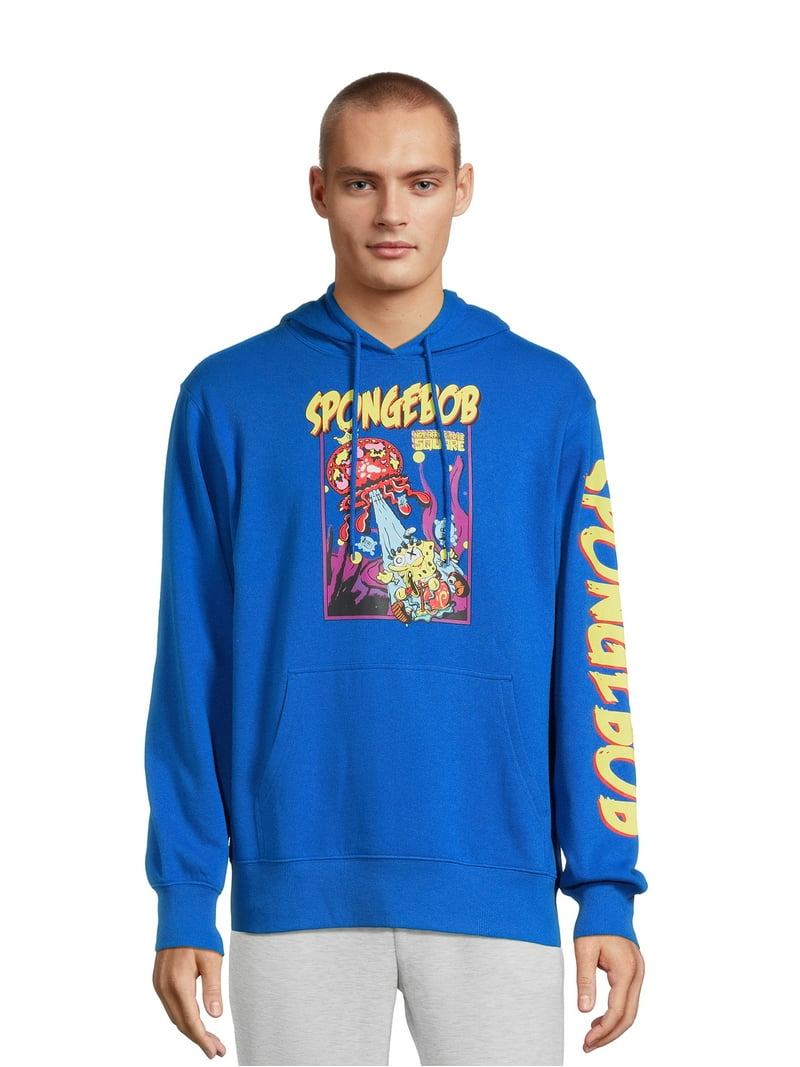 Nickelodeon Men's and Big Men's SpongeBob Hooded Sweatshirt, S-3XL