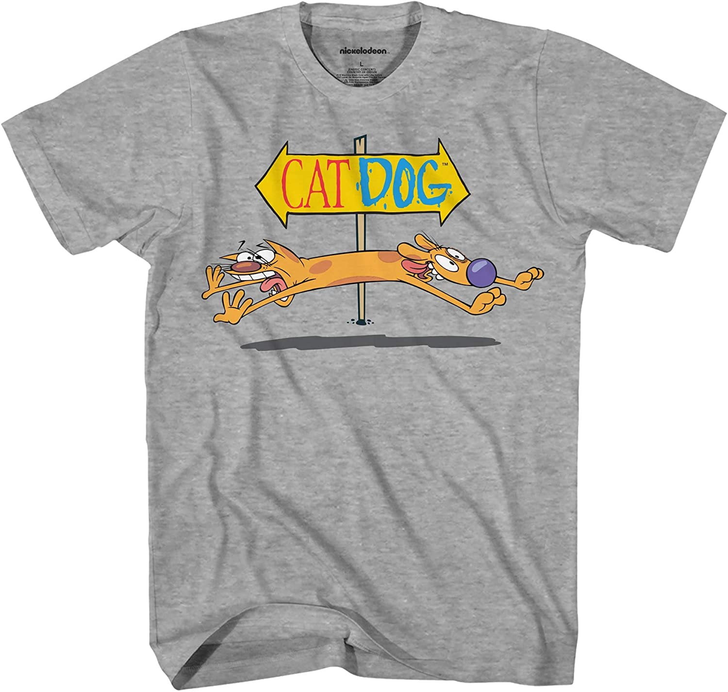 Nickelodeon Men's 90s Classic Cartoon T-Shirt - Features Rugrats, Invader Zim, Ren & Stimpy, Hey Arnold (Officially Licensed)