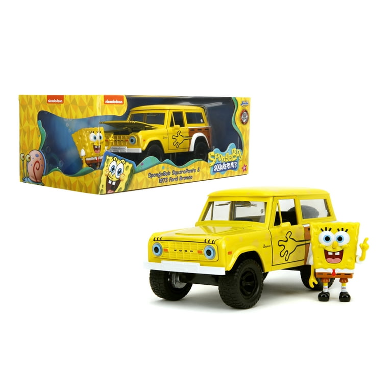 JADA 1973 フォード・ブロンコ & スポンジボブ・フィギア Jada Toys Hollywood Rides 1:24 Scale Die-Cast 1972 Ford