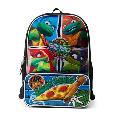 Nickelodeon Ninja Turtle Boy's 17" Backpack, Black