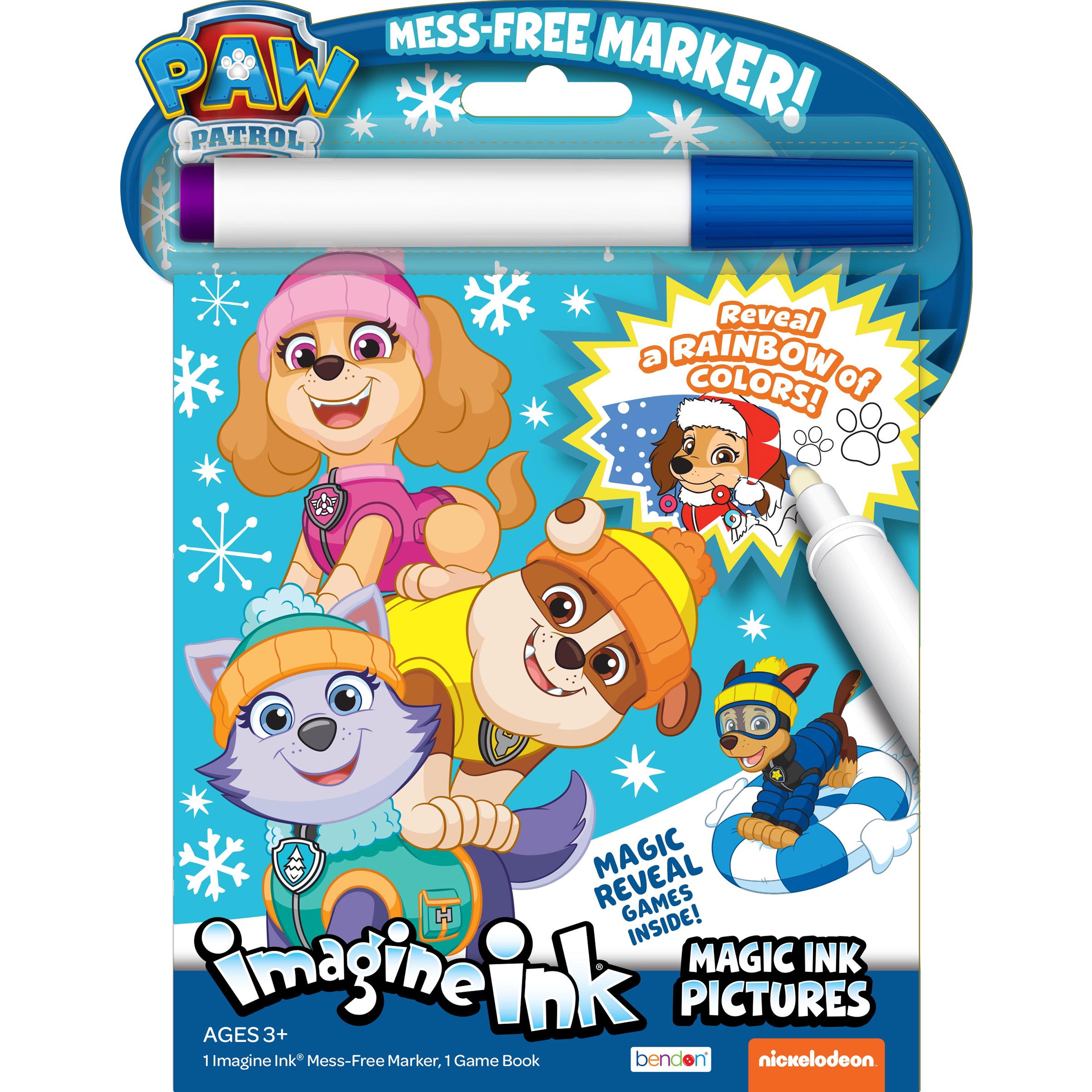 Nickelodeon PAW Patrol 10-page Imagine Ink Magic Pictures Coloring Book ...