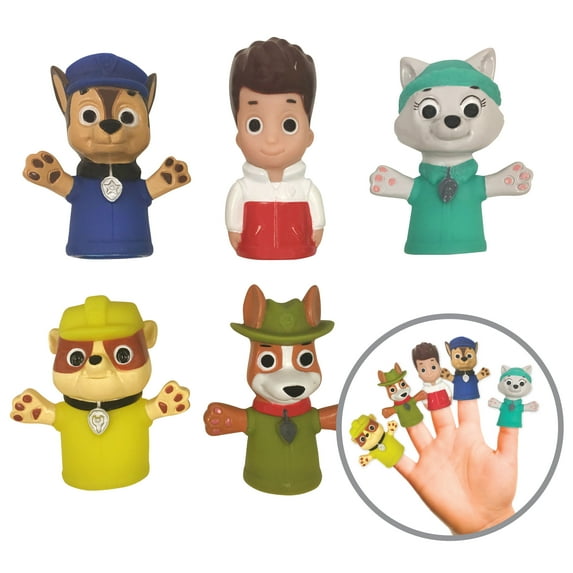Nickelodeon PAW Patrol Bath Finger Puppets, Chase & Friends, Age 3+, Unisex