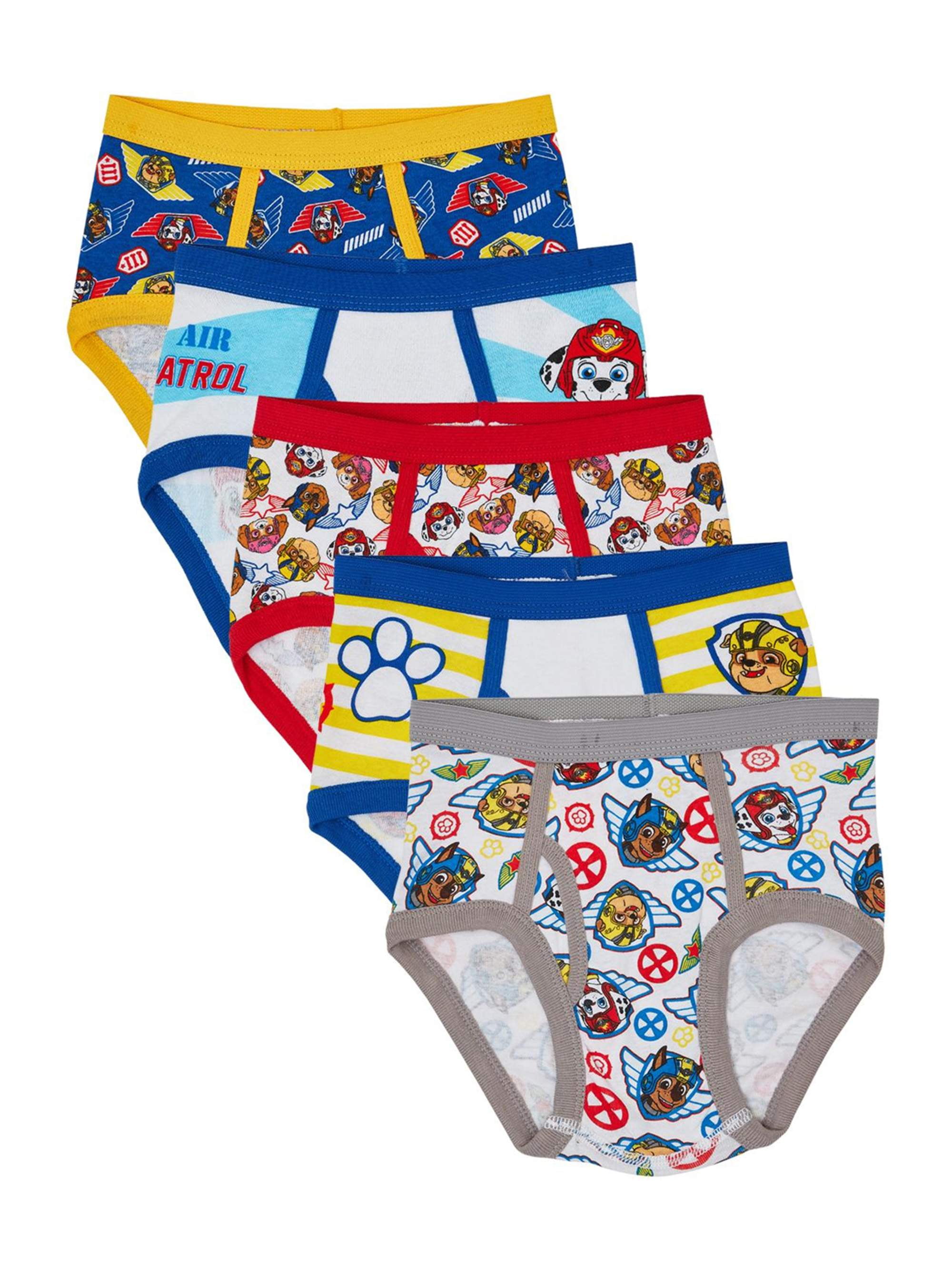 Paw Patrol Boys' Underwear Multipacks, Paw 5pk Brief Multicolored, 4 :  : Fashion