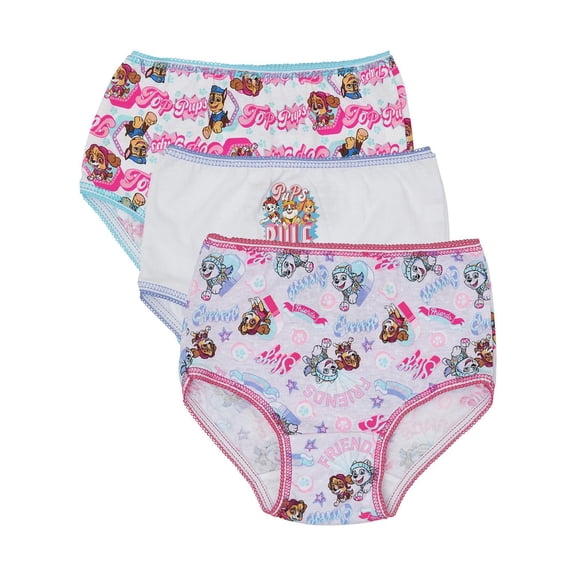 Nickelodeon PAW Patrol Everest; Skye Underwear Panties, 3 Pack 100% Cotton (Toddler Girls)