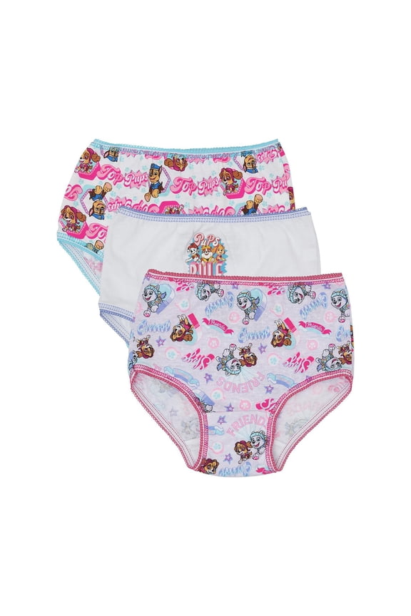 Nickelodeon PAW Patrol Everest; Skye Underwear Panties, 3 Pack 100% Cotton (Toddler Girls)