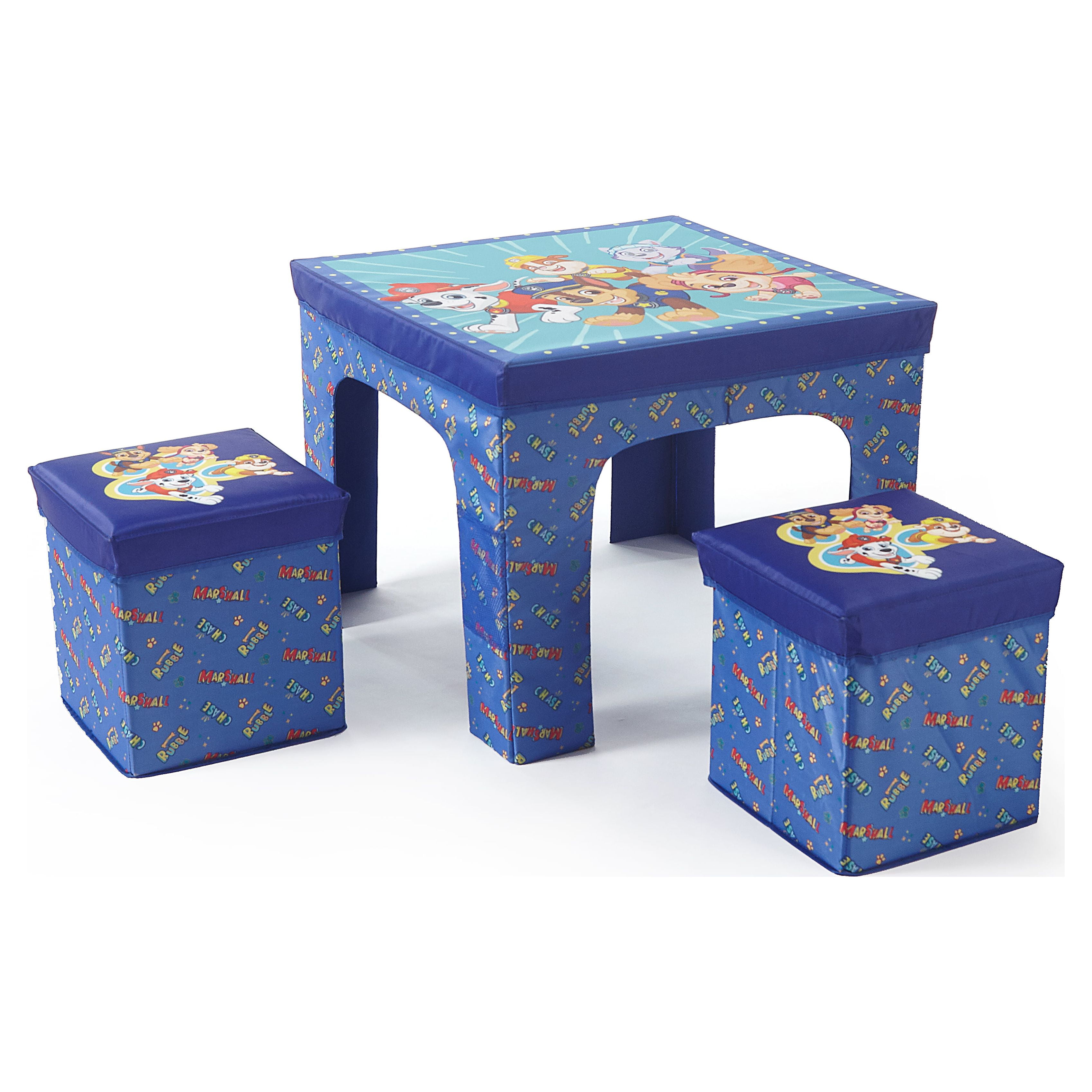 Free Shipping! Paw Patrol Kids Storage Ottoman Table and Chair Set