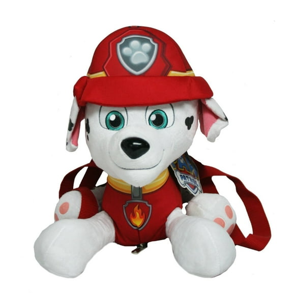 Nickelodeon Paw Patrol 14" Marshall Plush Backpack Red
