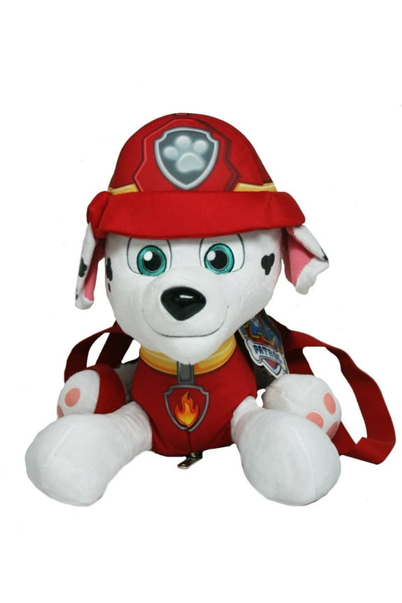 Paw Patrol 14" Marshall Plush Backpack Red