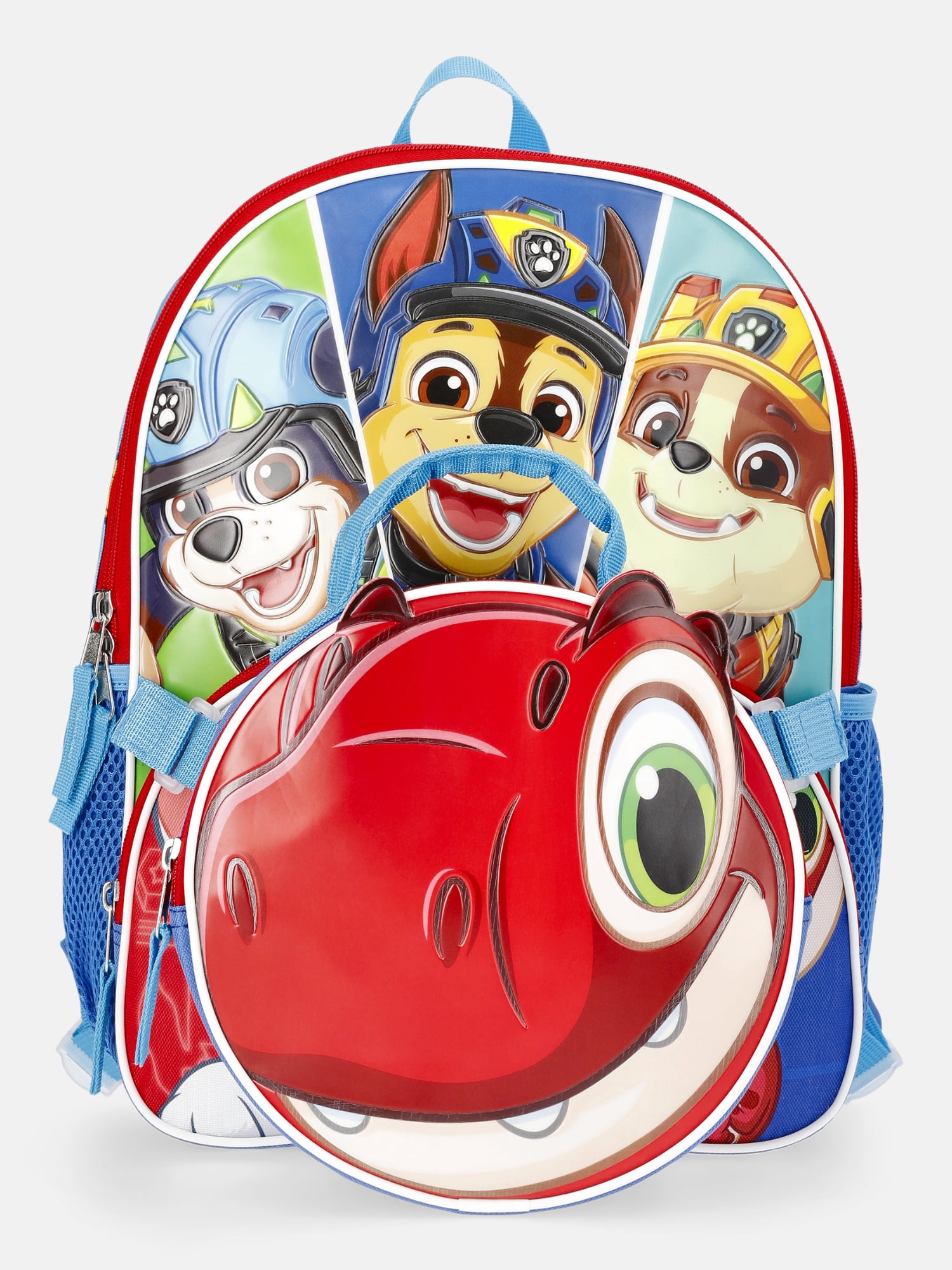 14 call paw patrol kids backpack red Boys 15" School Backpack, Red-Blue, Size One_Size girls to store their small accessories Paw Patrol 14 Inch Backpack
