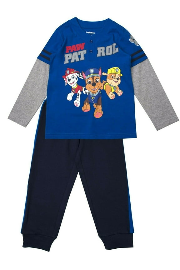Paw Patrol 2 PC Long Sleeve Shirt Pants Outfit Set Boy Size 6