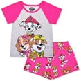 thumbnail image 1 of Nickelodeon Paw Patrol 2 Pack Short Sleeves Tee and Shorts Set for Girls, Kids Outfit Bundle, 1 of 5