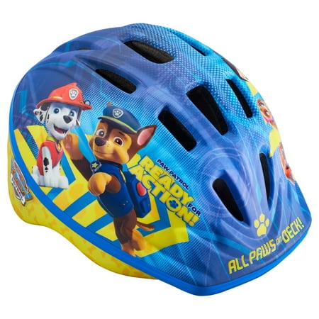 Nickelodeon Paw Patrol: Bike Helmet for Toddlers, Ages 3-5, Blue & Yellow