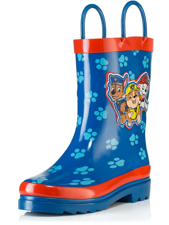 Paw Patrol Boys Blue Rubber Waterproof Rain Boots - Size 11 Little Kid