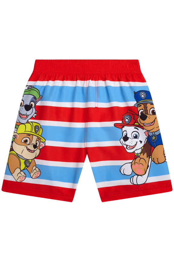 Paw Patrol Boys Swim Trunks - Chase Marshall Rubble UPF50+ Quick Dry Boys Swim Shorts (2T-7)