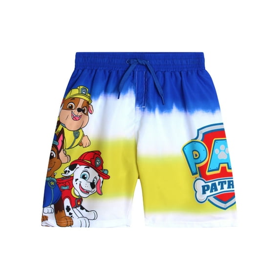 Nickelodeon Paw Patrol Boys Swim Trunks - Chase Marshall Rubble UPF50+ Quick Dry Boys Swim Shorts (2T-7)