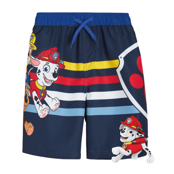 Nickelodeon Paw Patrol Boys Swim Trunks - Chase Marshall Rubble UPF50+ Quick Dry Boys Swim Shorts (2T-7)