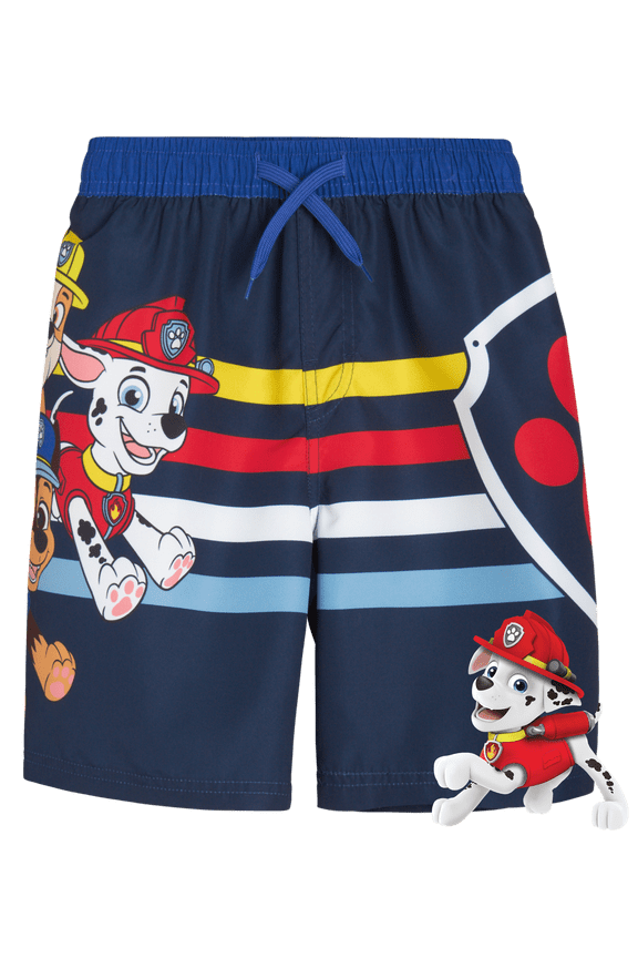 Paw Patrol Boys Swim Trunks - Chase Marshall Rubble UPF50+ Quick Dry Boys Swim Shorts (2T-7)