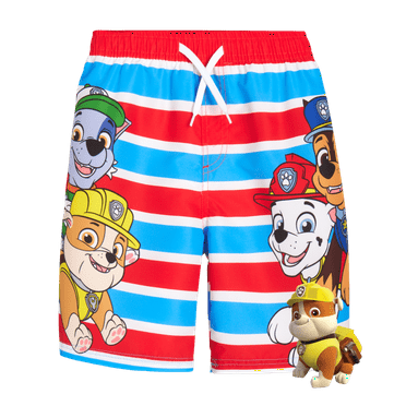 Nickelodeon Paw Patrol Boys’ Swim Trunks – Chase, Marshall, Rubble - Kids UPF 50+ Bathing Suit for Boys (2T-7)