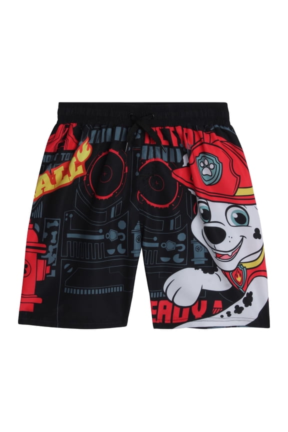Paw Patrol Boys Swim Trunks - Chase Marshall Rubble UPF50+ Quick Dry Boys Swim Shorts (2T-7)