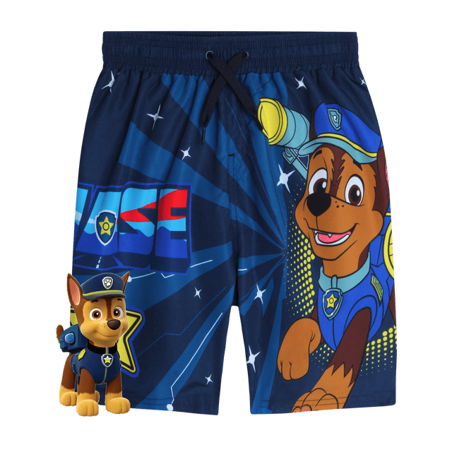 Nickelodeon Paw Patrol Boys’ Swim Trunks Chase, Marshall, Rubble Kids UPF 50+ Bathing Suit