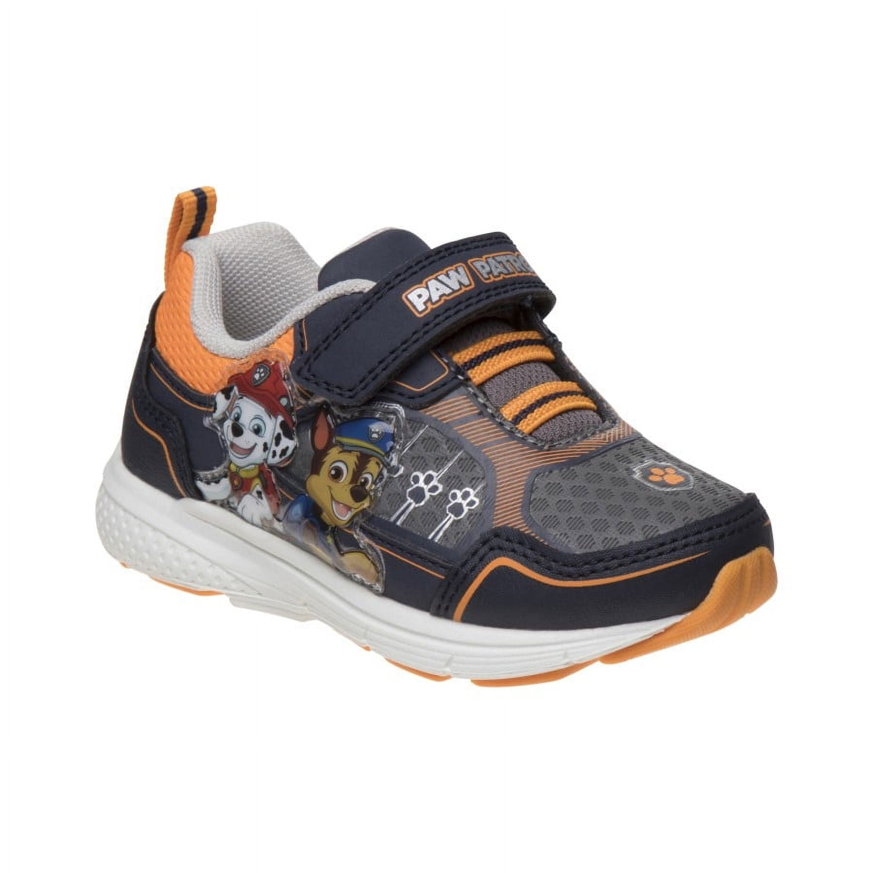 Nickelodeon Paw Patrol Boy Hook & Loop Sneakers with Two Red Lights