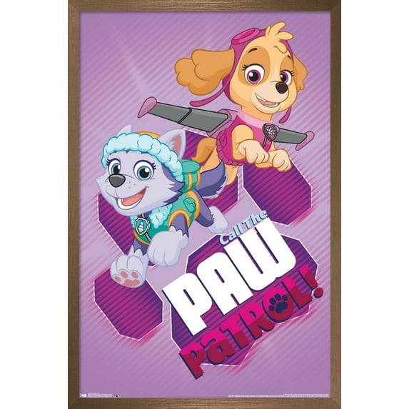 Nickelodeon Paw Patrol - Call Wall Poster, 14.725" x 22.375", Framed