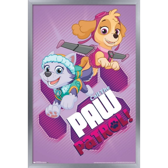 Nickelodeon Paw Patrol - Call Wall Poster, 14.725" x 22.375", Framed