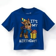 Nickelodeon Paw Patrol Chase Birthday Boys Short Sleeve T-Shirt - Boys Paw Patrol Short Sleeve Tee for Birthday Parties (Size XS-XL)