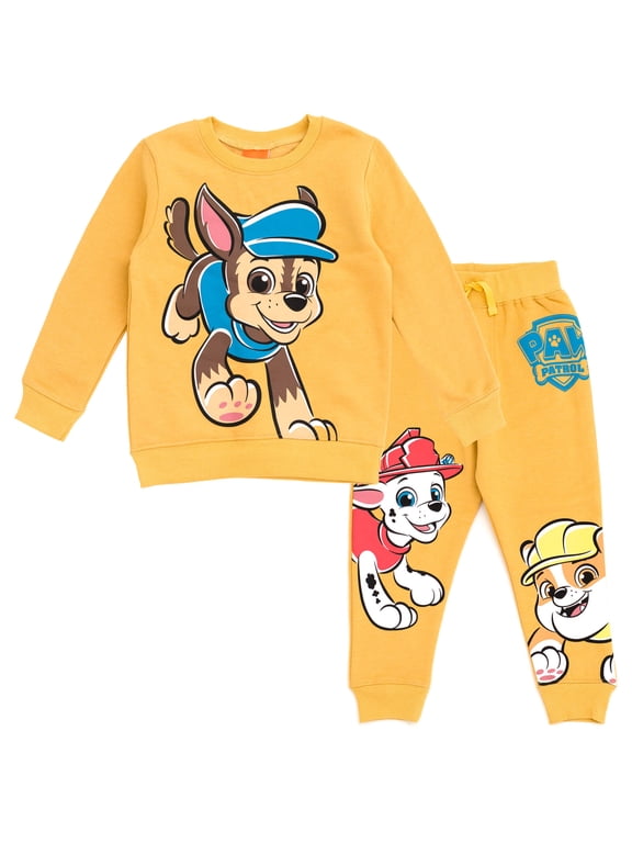 Paw Patrol Toddler Boys' 2-Piece Fleece Sweatshirt and Pants Set Golden Yellow