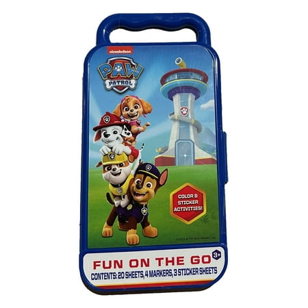 Nickelodeon Paw Patrol Fun On The Go Color & Sticker Activities Case