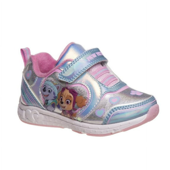 Nickelodeon Paw Patrol Girls Casual Sneakers with Two Red Lights