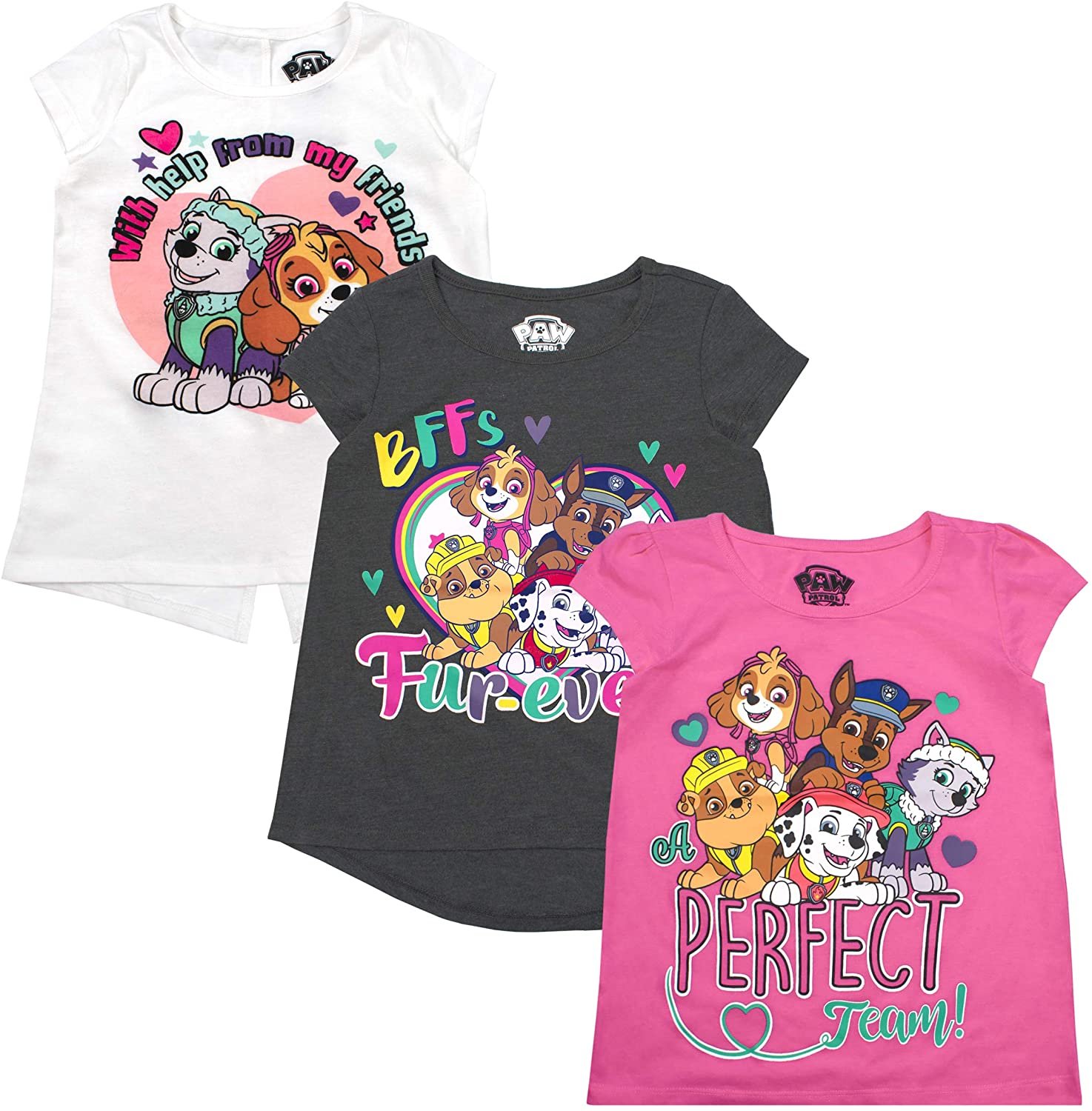 Pyjama Court Fille PAW Patrol - Motif Skye, Liberty, Everest En Licornes, Tissu Léger Pour L'Été, Cadeau Enfant