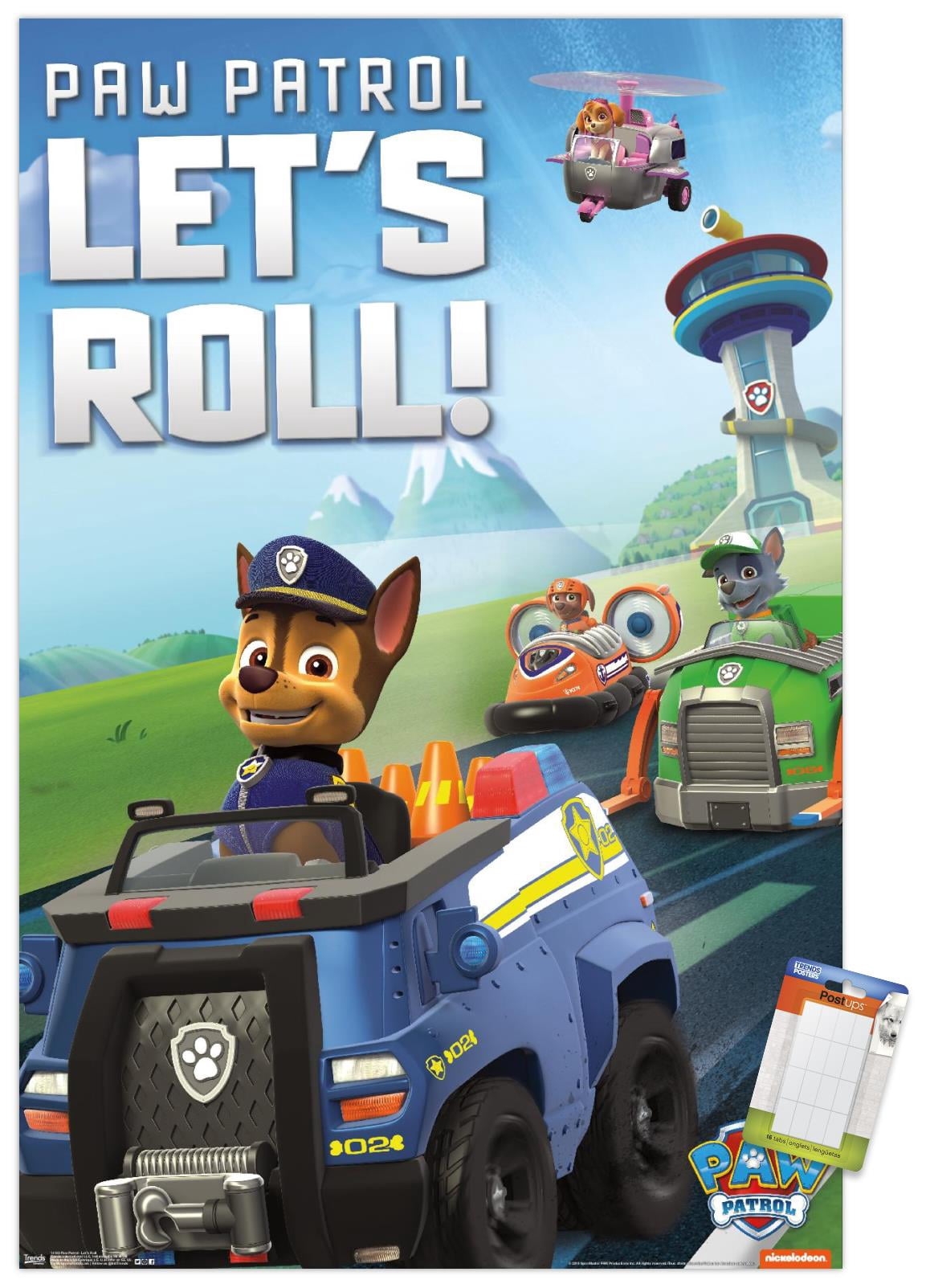 Nickelodeon Paw Patrol - Let's Roll Wall Poster, 22.375" x 34"