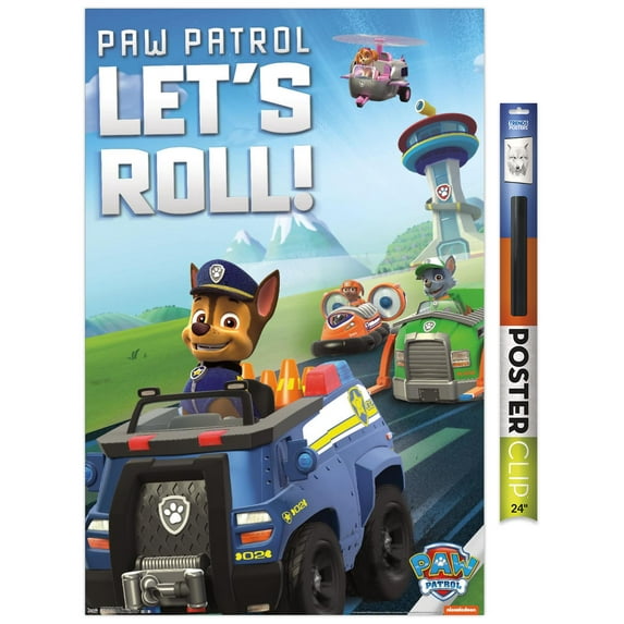 Nickelodeon Paw Patrol - Let's Roll Wall Poster, 22.375" x 34"
