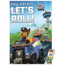 Nickelodeon Paw Patrol - Let's Roll Wall Poster with Push Pins, 22.375" x 34"