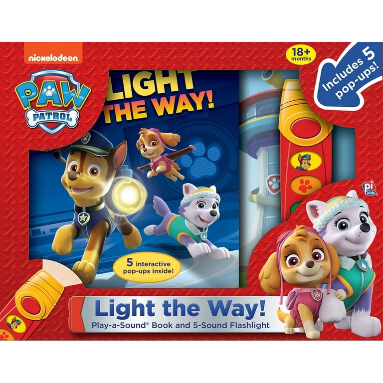 Nickelodeon Paw Patrol Light the Way Play A Sound Book and 5
