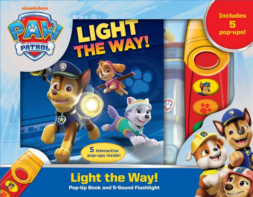 Nickelodeon Paw Patrol: Light the Way! Play-A-Sound Book and 5-Sound Flashlight, (Paperback)