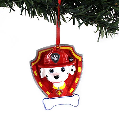 Nickelodeon Paw Patrol Marshall Kurt Adler Personalizable Ornament Gift Boxed (One Size, Marshall)