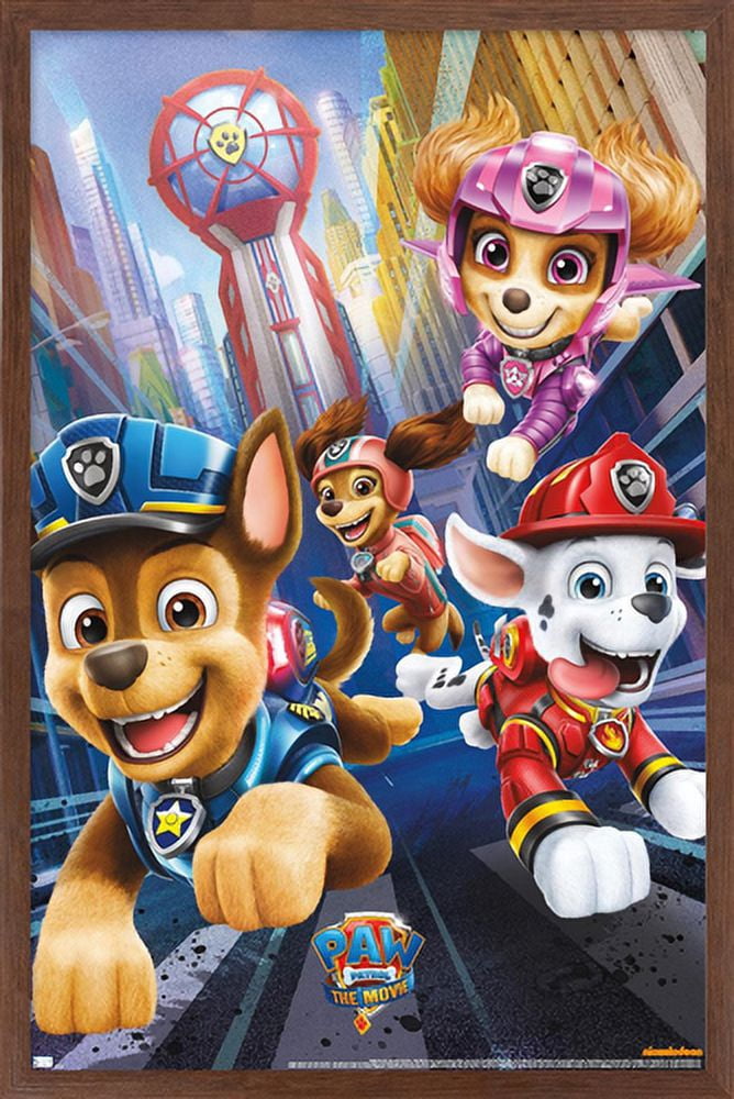 Nickelodeon Paw Patrol Movie - Action Wall Poster, 22.375" x 34", Framed