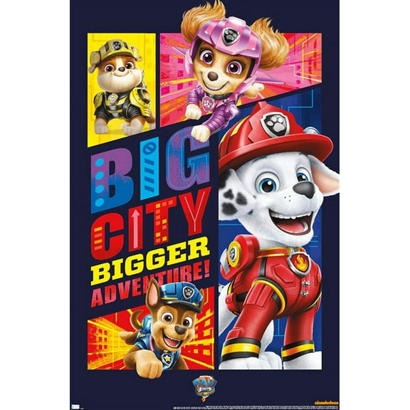 Nickelodeon Paw Patrol Movie - Big City Wall Poster, 14.725" x 22.375"