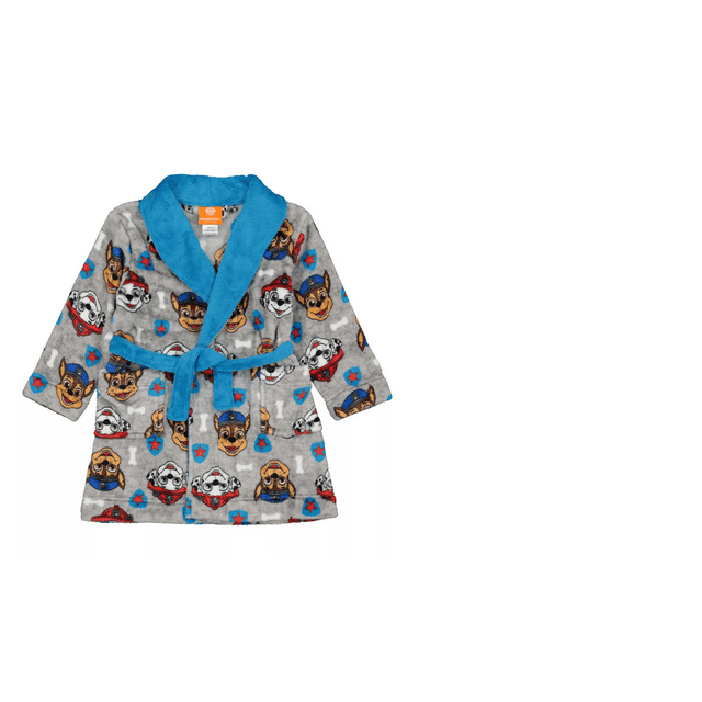 Nickelodeon Paw Patrol Playtime Robe Toddler Boy Size 2T Grays and