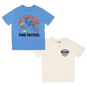 Nickelodeon Paw Patrol Pups Always On Duty Boys 2-Pack Short Sleeve T-Shirt Bundle Set for Kids (Size 4-8)