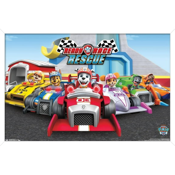 Nickelodeon Paw Patrol - Rescue Wall Poster, 22.375" x 34", Framed
