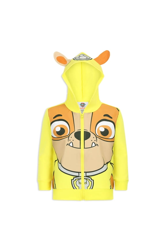 Nickelodeon Paw Patrol Rubble Boys Single Roleplay Zip Up Hoodie for Toddlers