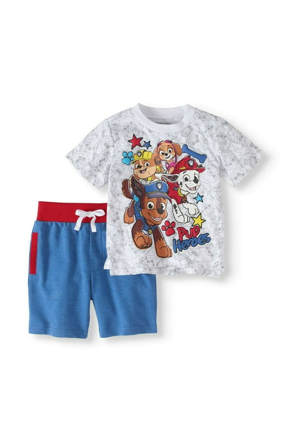 Paw Patrol Short Sleeve Shirt Shorts Outfit Set Boy Size 5T