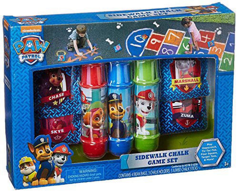 Nickelodeon Paw Patrol Sidewalk Chalk Game Set