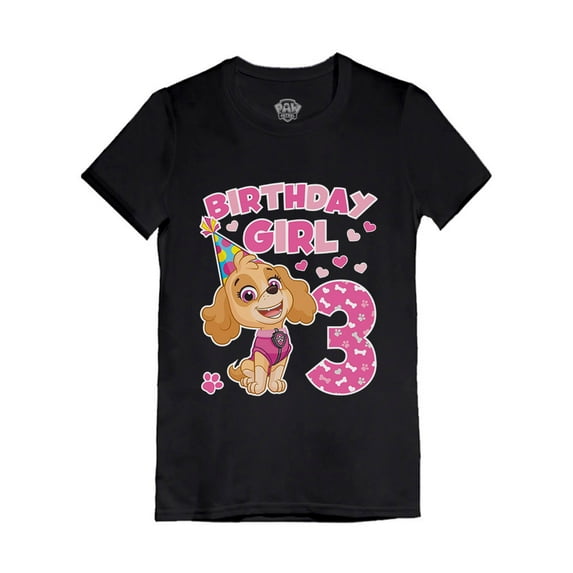 Nickelodeon Paw Patrol Skye Birthday Girl 3rd Birthday Gift Fitted Toddler Shirt Birthday Girl 3T