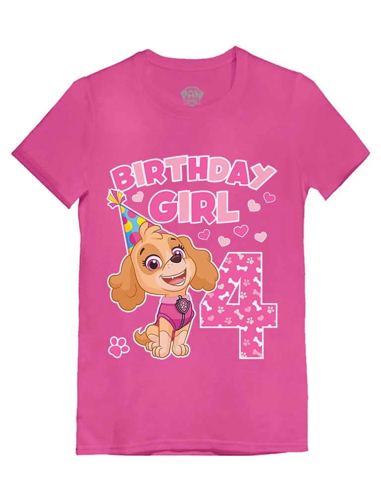 Birthday I\'m Skye Girls Gift 4 Toddler Paw Nickelodeon 4th Patrol Birthday Shirt Girl 5/6
